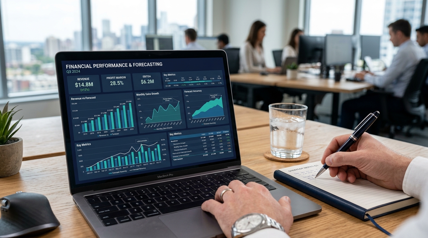 Cuadro de Mando Ejecutivo Power BI con Métricas Financieras y Operativas
